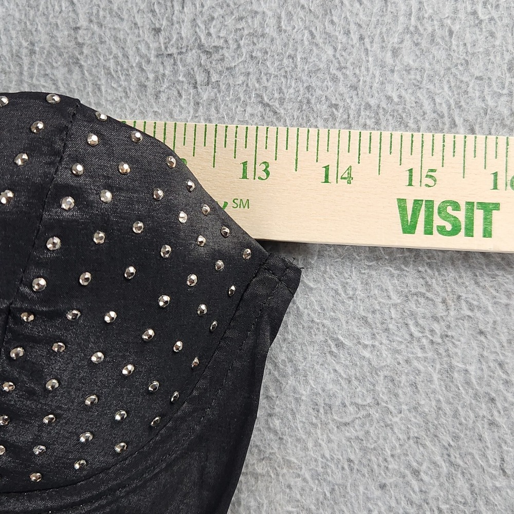 Wet Seal Bustier Corset Top Womens Small Black Studded Lace Up Back Edgy Y2K - Picture 4 of 6